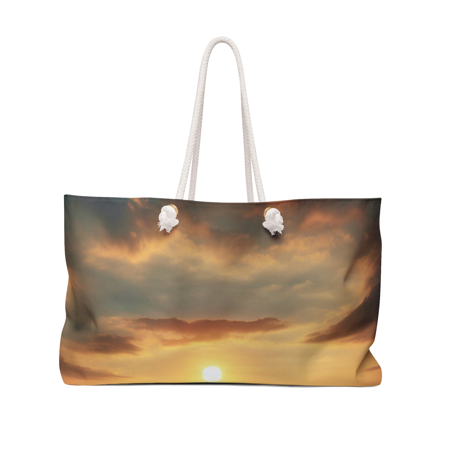 "A Stroll Along the Beach at Sunset" - The Alien Weekender Bag Photorealism Style