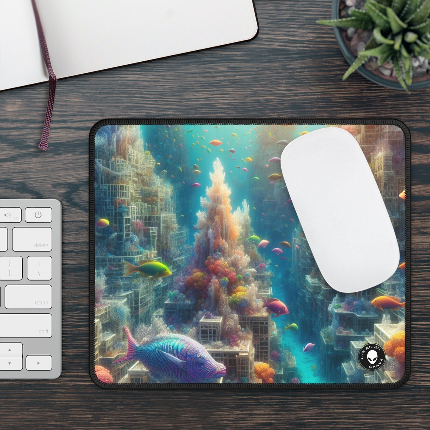 "Coralline City: A Surreal Underwater Wonderland" - The Alien Gaming Mouse Pad