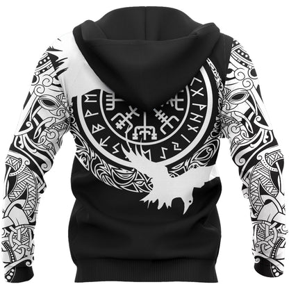 Printed hooded sweater