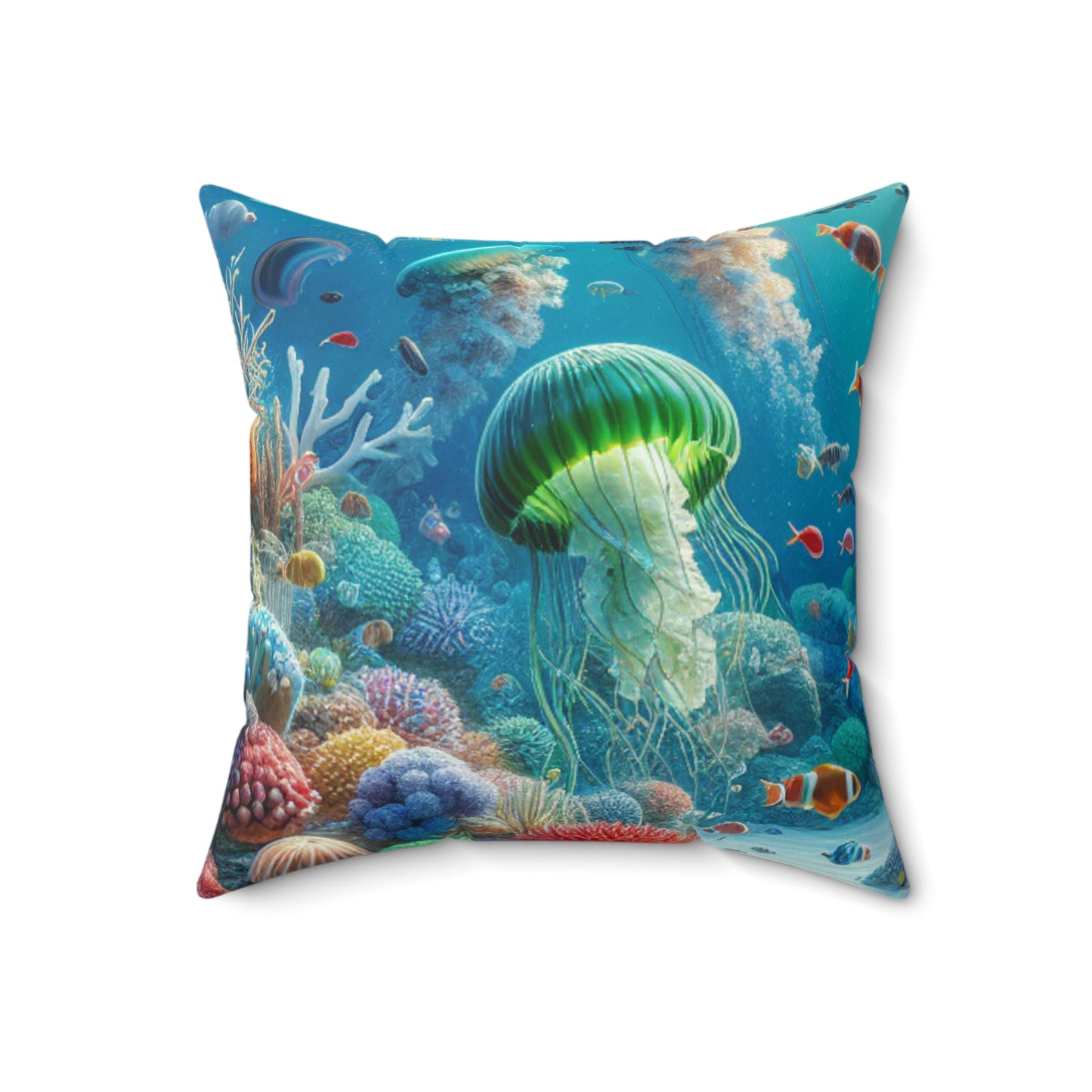 "Jellyfish Fantasy" - L'oreiller carré en polyester filé extraterrestre