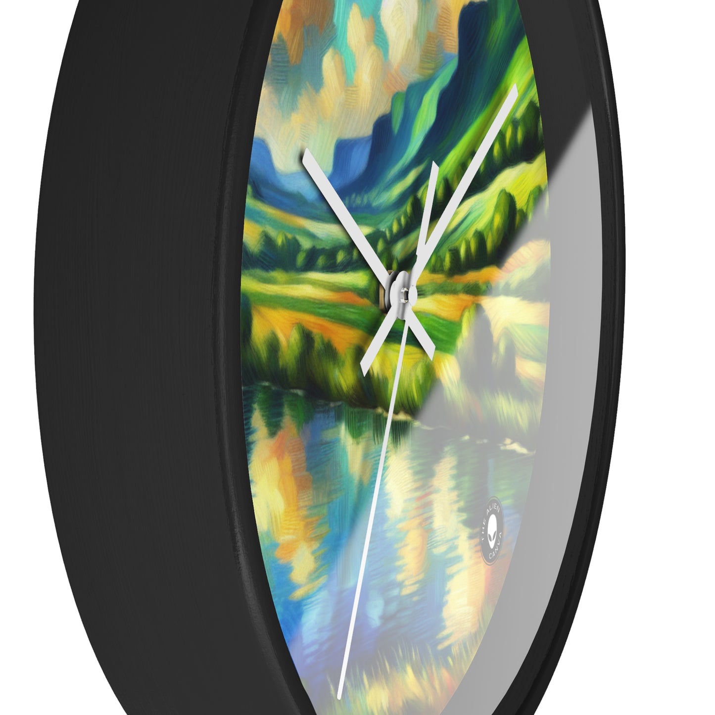 "Serenity at Sunset: An Impressionistic Meadow" - The Alien Wall Clock Impressionism