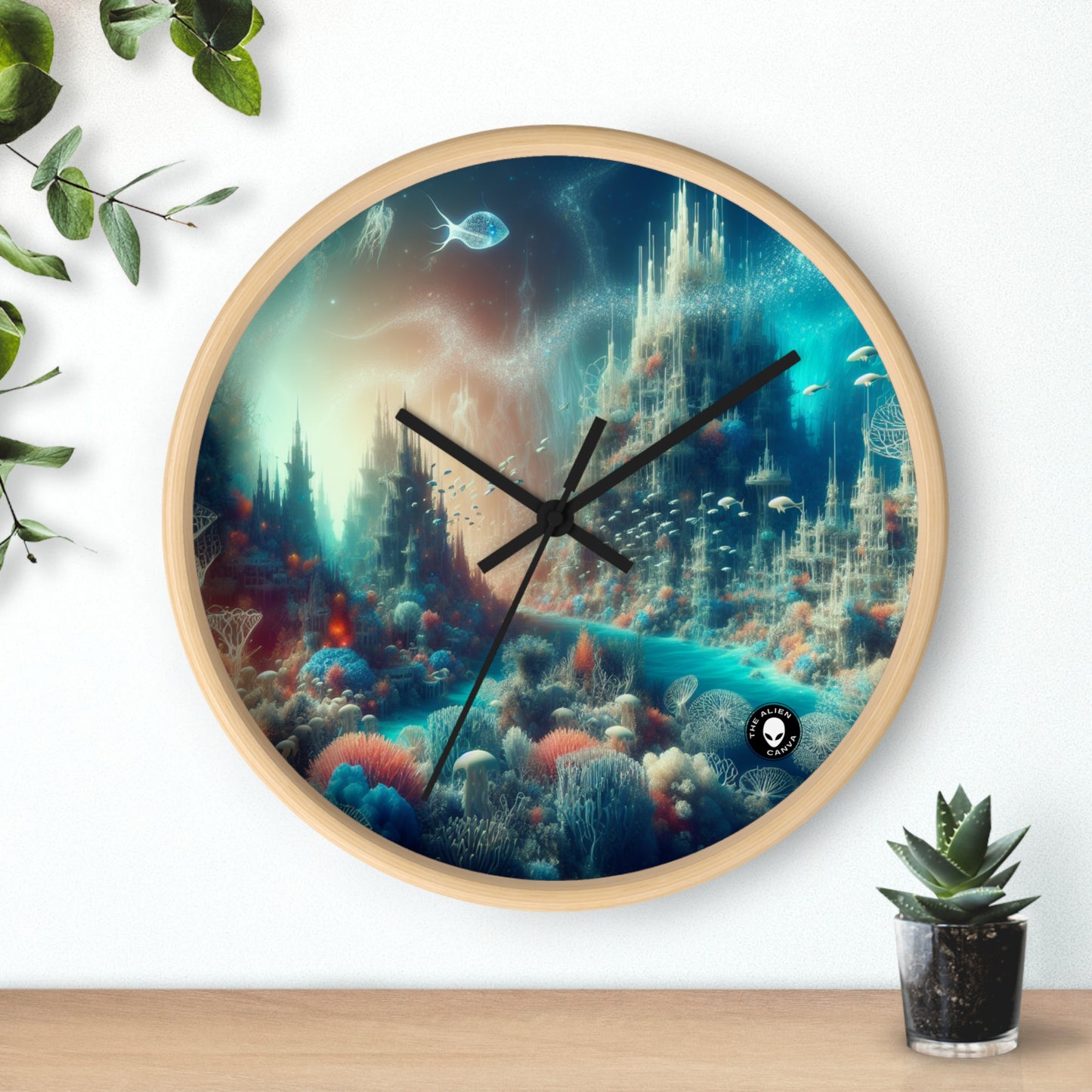 "Deep Sea Dreamscape" - The Alien Wall Clock