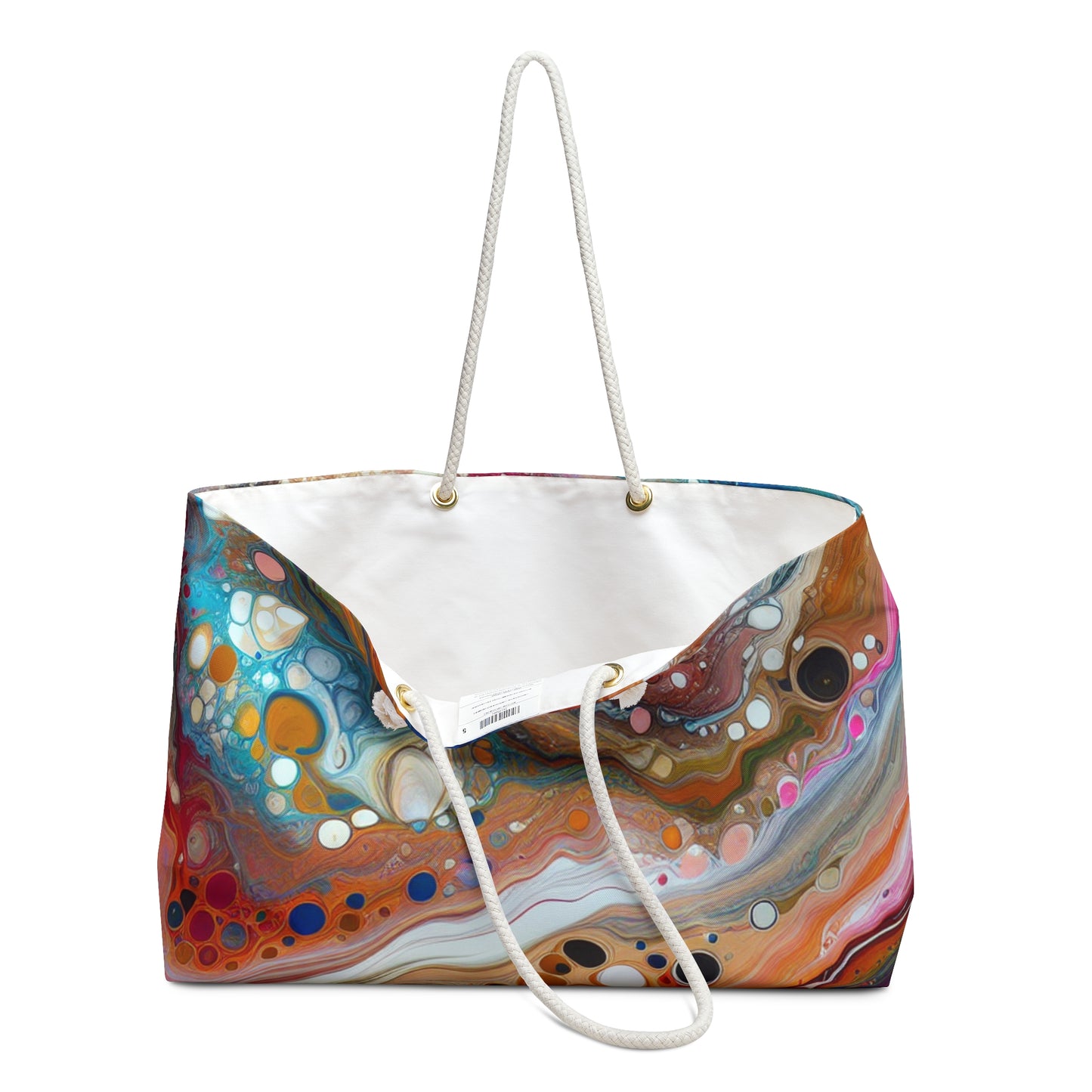 "Colores cósmicos: creación de un fascinante vertido acrílico inspirado en nebulosas celestes" - The Alien Weekender Bag Acrylic Pouring