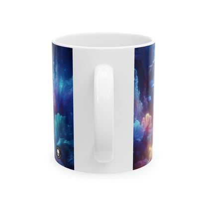 "Fantasía coral: un deleite submarino de ensueño" - Taza de cerámica The Alien de 11 oz