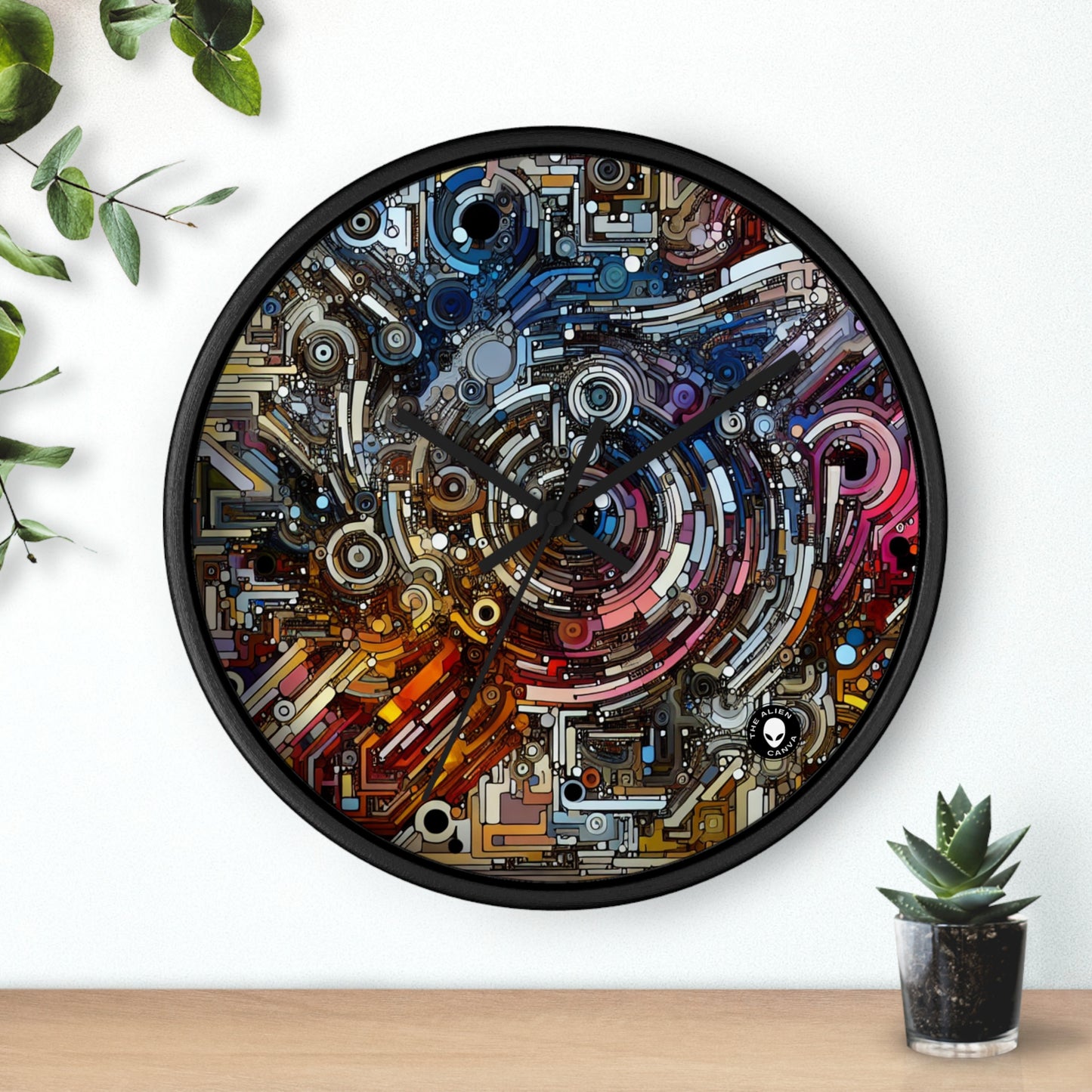 "Deconstructing Power: A Post-structuralist Exploration of Language" - The Alien Wall Clock Post-structuralist Art