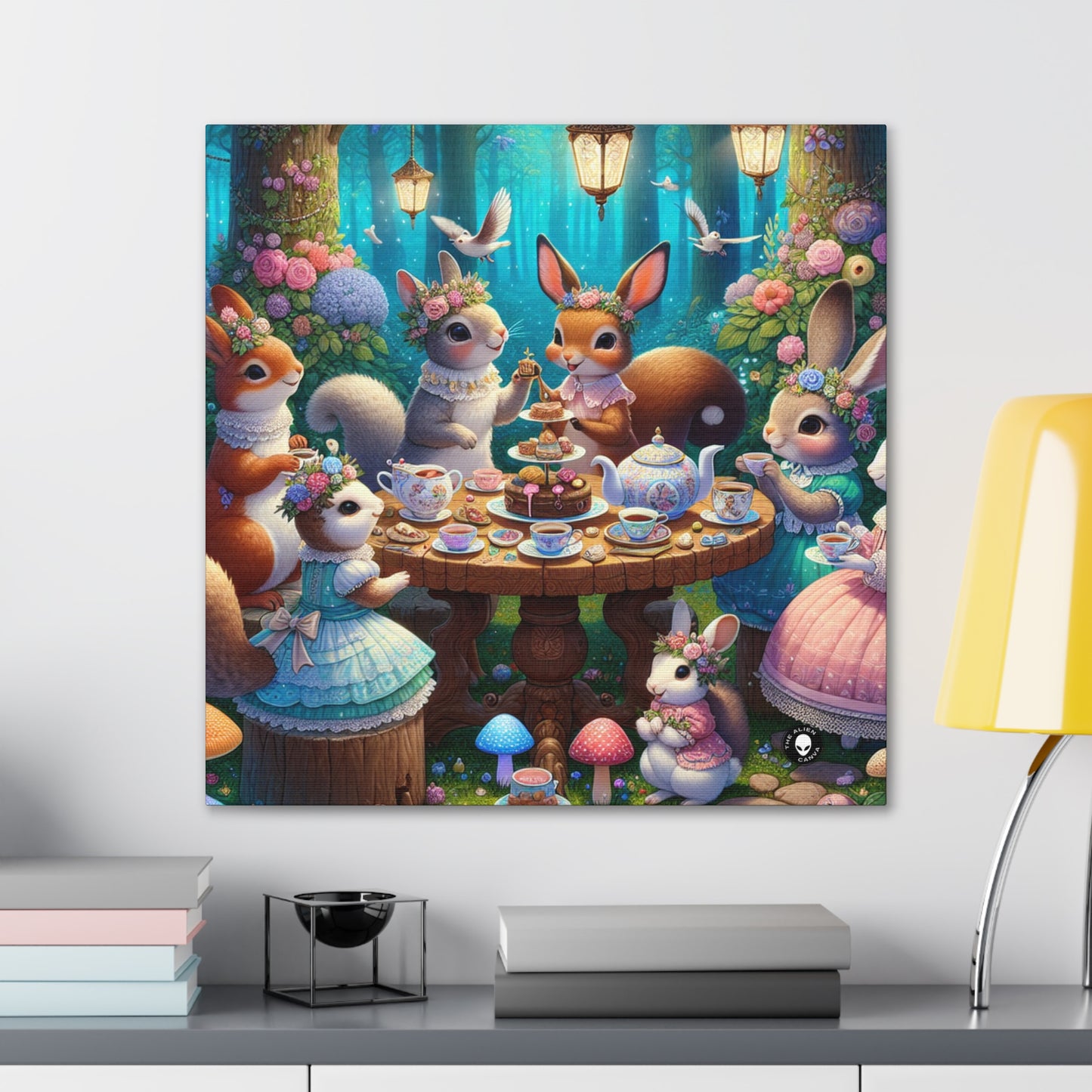 "Enchanted Tea Party in the Woodland Glade" - The Alien Canva