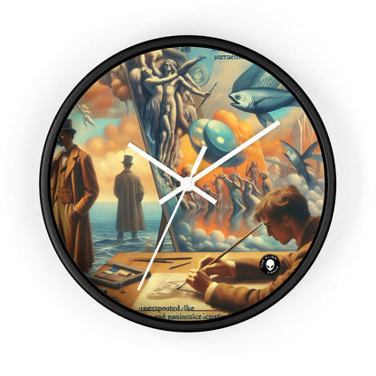 Whimsical Dreams: Defying Gravity in the Celestial Abyss - The Alien Wall Clock Surrealism