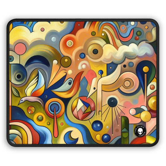 "Pequeño pueblo en una pecera" - The Alien Gaming Mouse Pad Surrealismo ingenuo