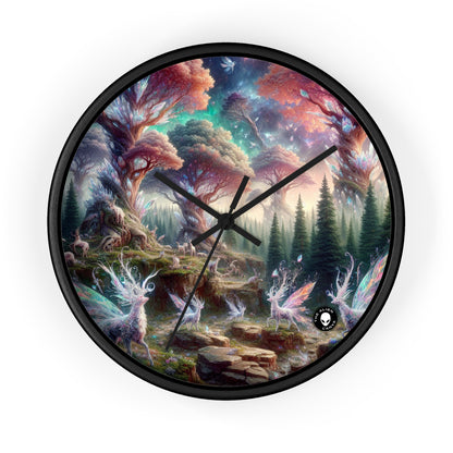 "Crystal Forest: A Magical Realm" - The Alien Wall Clock