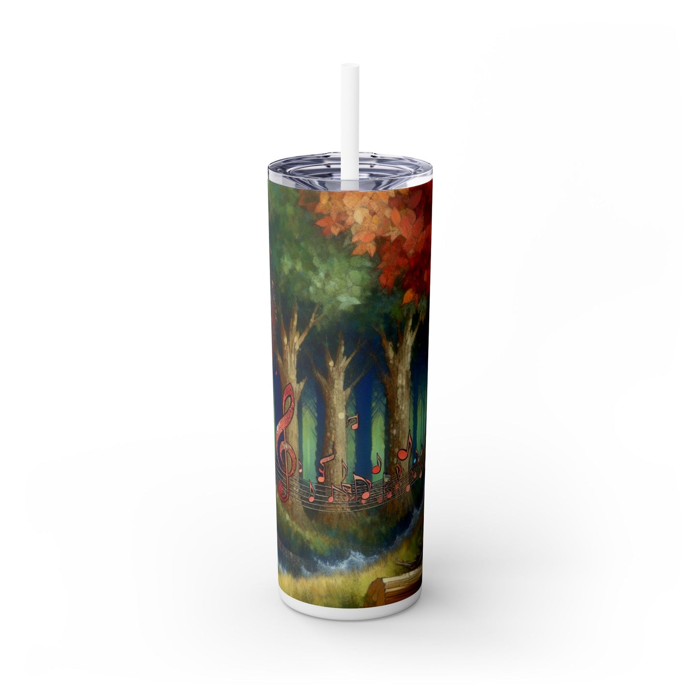 "Melodic Grove" - The Alien Maars® Skinny Tumbler with Straw 20oz