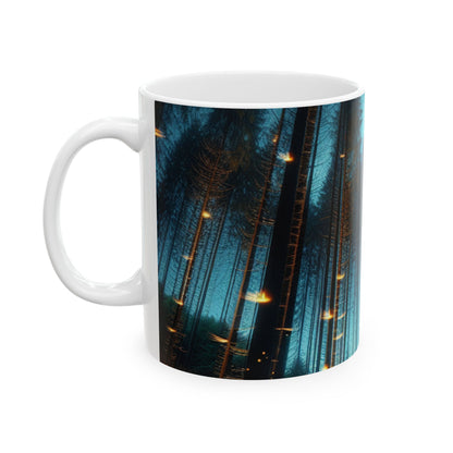 « Twilight Enchantment : Firefly Forest » - Tasse en céramique Alien 11 oz