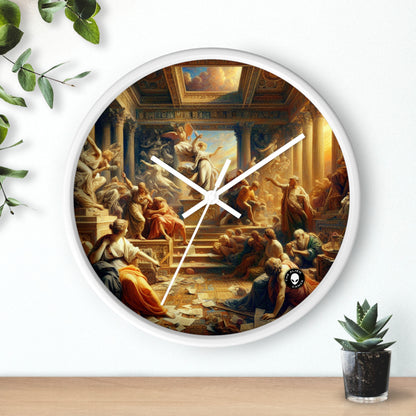 "Modern Renaissance: Leaders of Today" - The Alien Wall Clock Neoclassicism