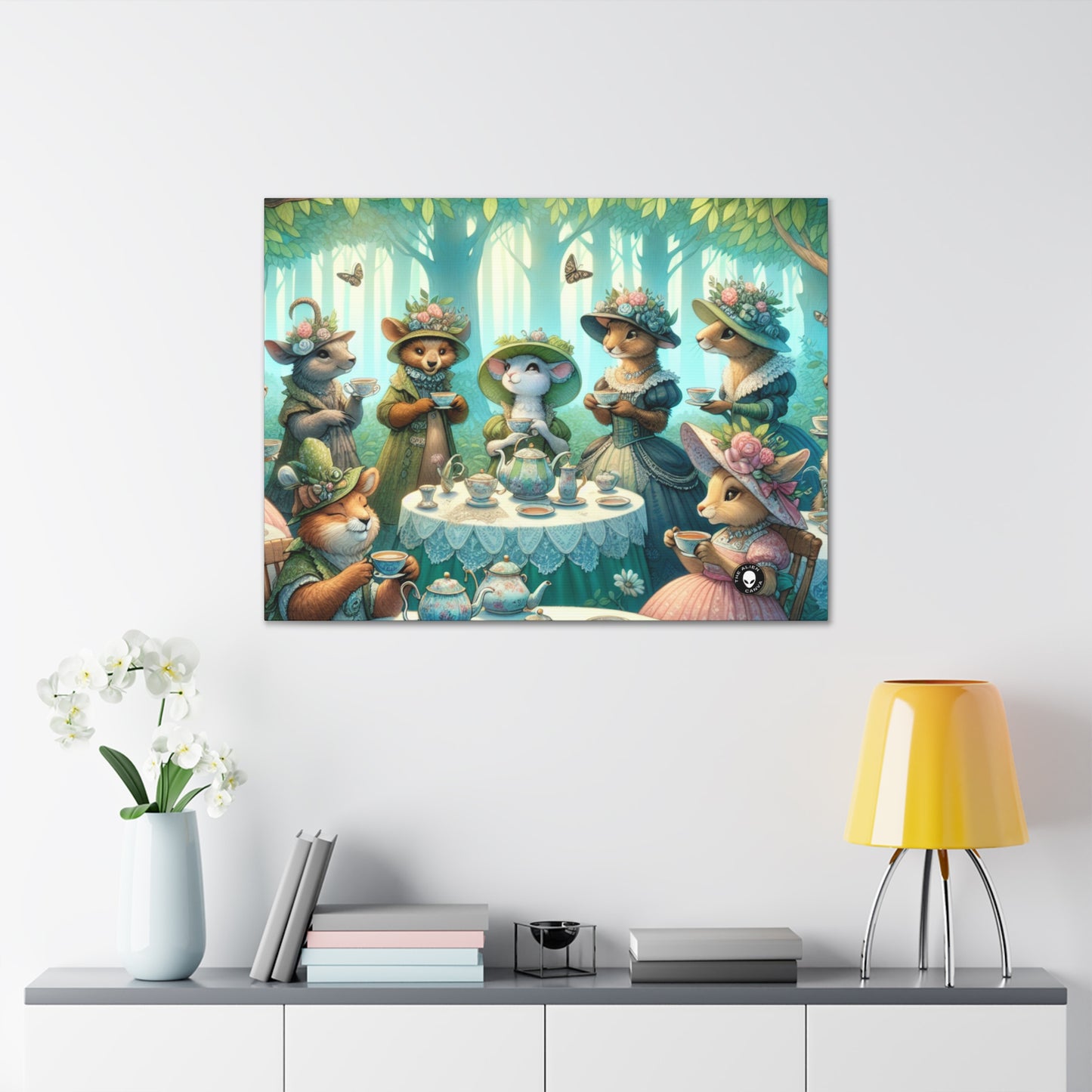 "Fancy Hats and Teacups: A Woodland Tea Party" - The Alien Canva