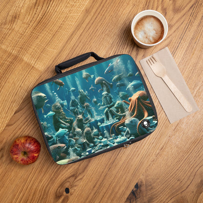 « L'heure du thé dans la mer bleue profonde » - Le sac à lunch Alien