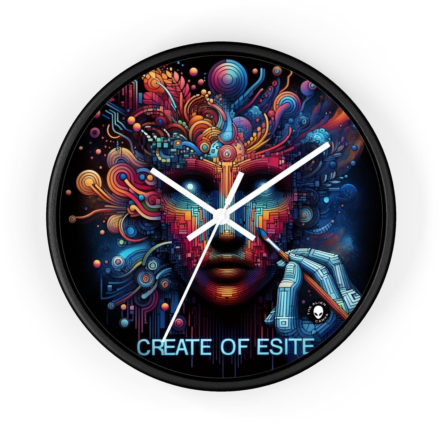 "Enchanted Forest: A Digital Art Masterpiece" - The Alien Wall Clock Digital Art