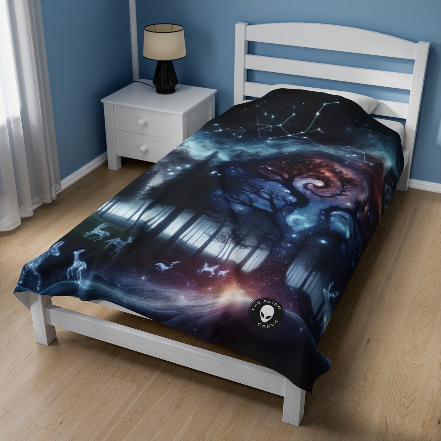 "Galactic Oasis" - The Alien Velveteen Plush Blanket