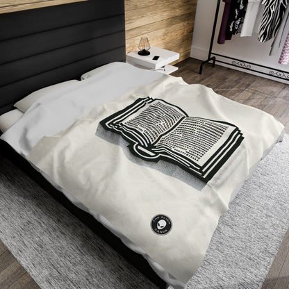 "A Singular Story: Monochrome Typography" - The Alien Velveteen Plush Blanket Minimalism