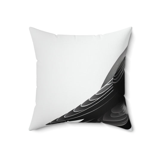 "Un moment mélodique" - Le style minimalisme de l'oreiller carré en polyester filé Alien