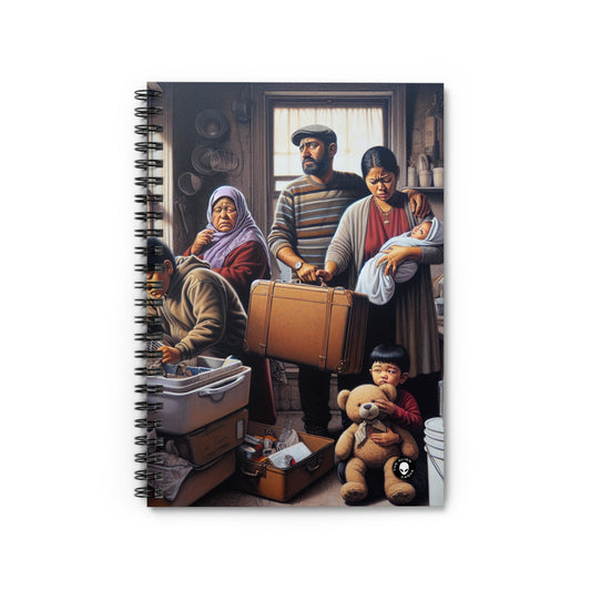 "Uprooted: A Portrait of Displacement" - The Alien Spiral Notebook (Ruled Line) Social Realism