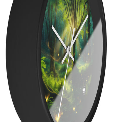 "Glowing Forest Magic" - The Alien Wall Clock