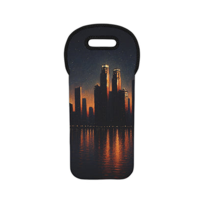 "The City Aglow" - The Alien Wine Tote Bag Estilo Postimpresionismo