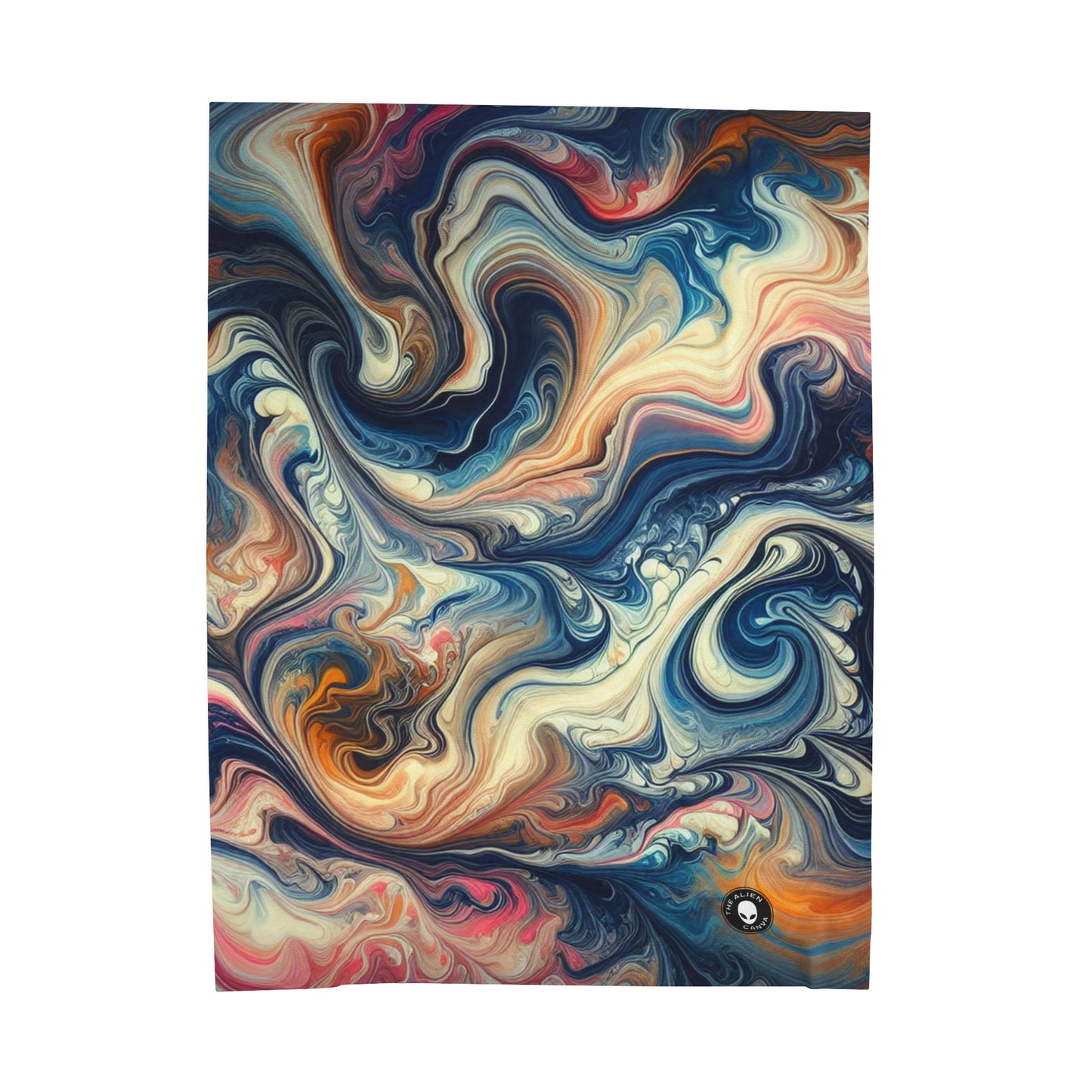 Lush Rainforest: Acrylic Pouring Inspired by Tropical Beauty - The Alien Velveteen Plush Blanket Acrylic Pouring