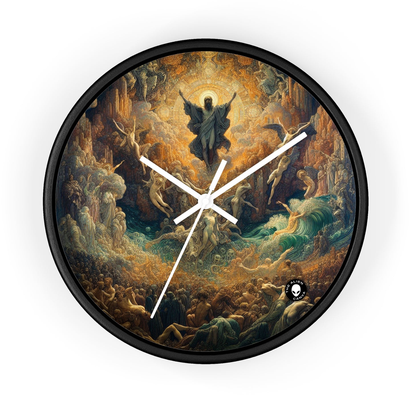 "Mystical Reflections: A Symbolic Journey Through the Looking Glass" - The Alien Wall Clock Symbolism