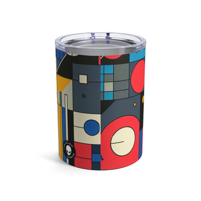 "Harmony in Nature: Geometric Abstraction" - The Alien Tumbler 10oz Geometric Abstraction