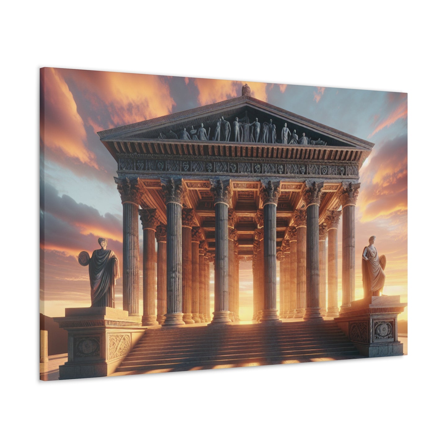 "Warm Glow of the Grecian Temple" - The Alien Canva Neoclassicism Style