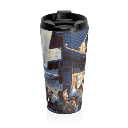 "Unity in Diversity: Community Garden" - The Alien Stainless Steel Travel Mug Social Realism