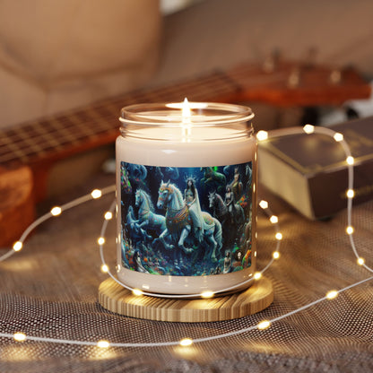 "Enchanted Underwater Realm: Mermaids and Seahorses" - The Alien Scented Soy Candle 9oz