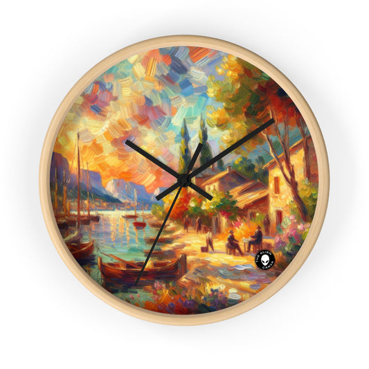 Golden Dusk: A Serene Impressionist Stroll by the Water - The Alien Wall Clock Impressionism