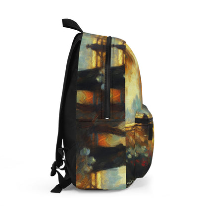 "Sunset Serenity: Impressionist Garden Painting" - The Alien Backpack Impressionism