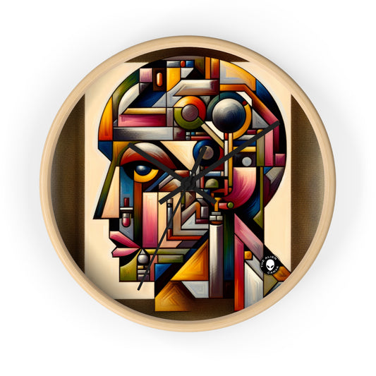 "Ma réflexion cubiste" - L'horloge murale extraterrestre Cubisme