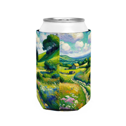 "Mystical Morning: A Post-Impressionist Journey into a Vibrant Dawn" - The Alien Can Cooler Sleeve Post-Impressionism