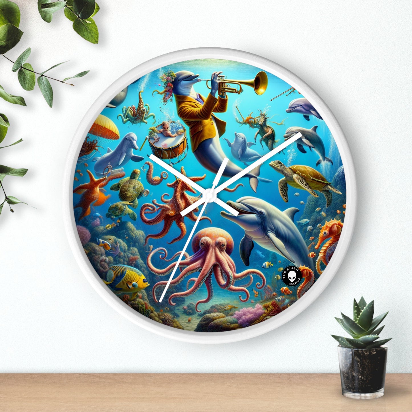 "Musical Reef Spectacle" - The Alien Wall Clock