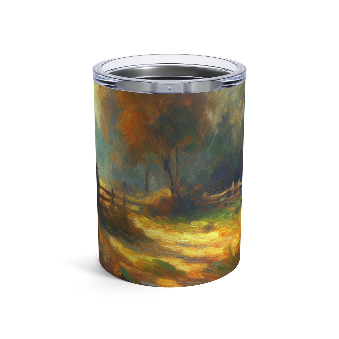 "Sunset Serenity: Pintura impresionista de jardín" - The Alien Tumbler 10oz Impresionismo