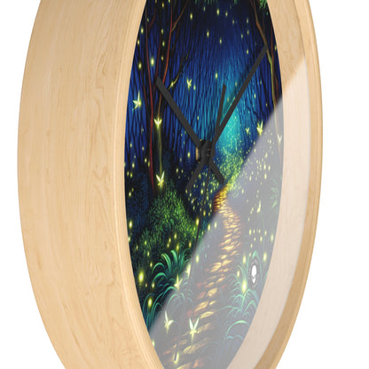 "Bosque Encantado: Resplandor Nocturno" - El Reloj de Pared Extraterrestre