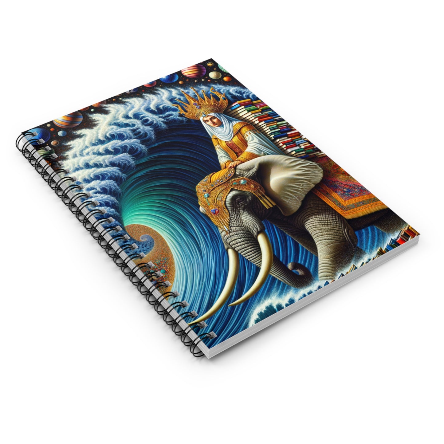 "The Wondrous Ride" - The Alien Spiral Notebook (Ruled Line) Surrealism Style