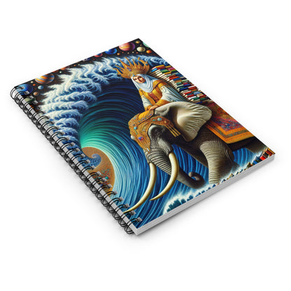 "The Wondrous Ride" - The Alien Spiral Notebook (Ruled Line) Surrealism Style