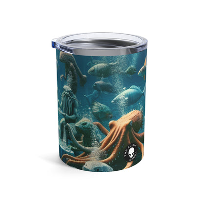 "La hora del té en el mar azul profundo" - Vaso Alien de 10 oz