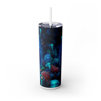 "Siren's Serenity: A Jellyfish Ballet" - The Alien Maars® Skinny Tumbler with Straw 20oz