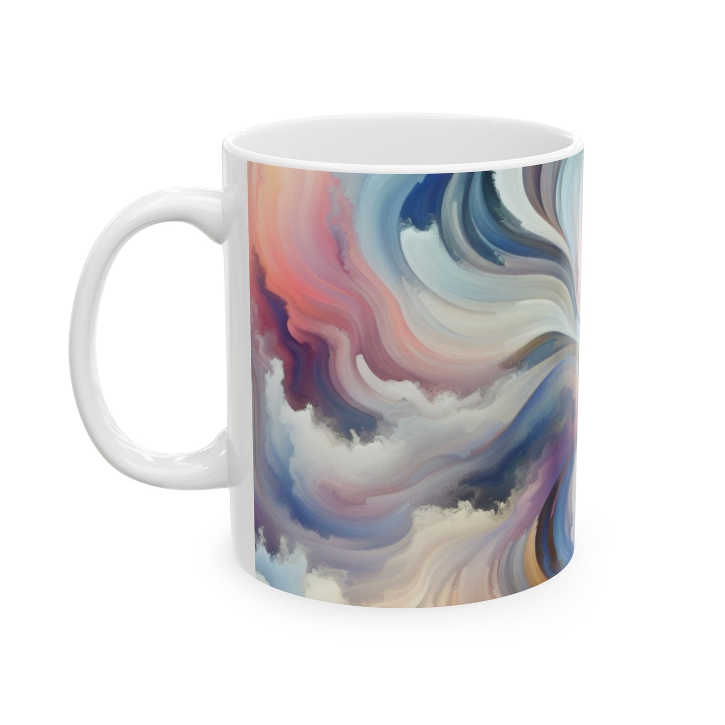 "Armonía en la naturaleza: una abstracción lírica" ​​- La taza de cerámica alienígena 11 oz Abstracción lírica