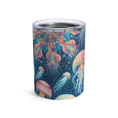 "Danza luminosa de las profundidades" - Vaso Alien de 10 oz