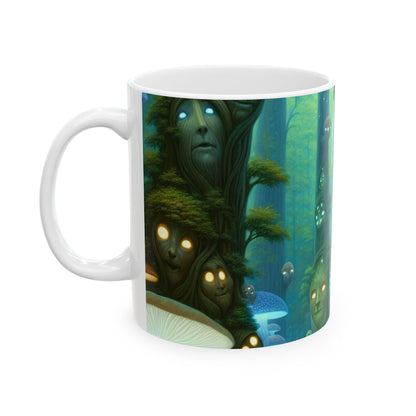 "Bosque Encantado" - La Taza de Cerámica Alien 11oz