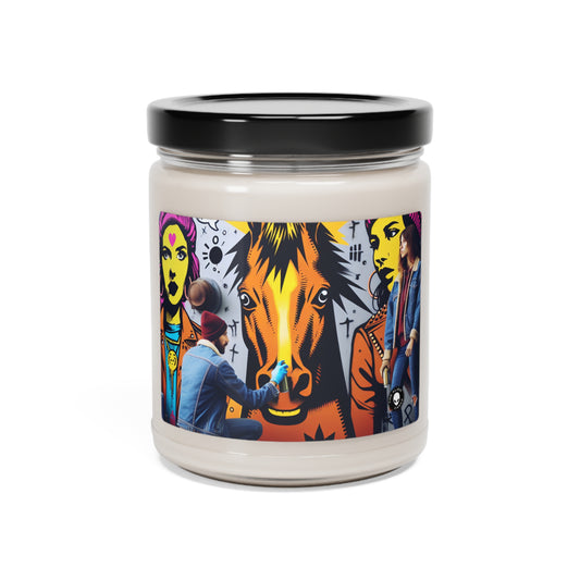 "Unity in Diversity: A Vibrant Street Art Mural" - The Alien Scented Soy Candle 9oz Street Art