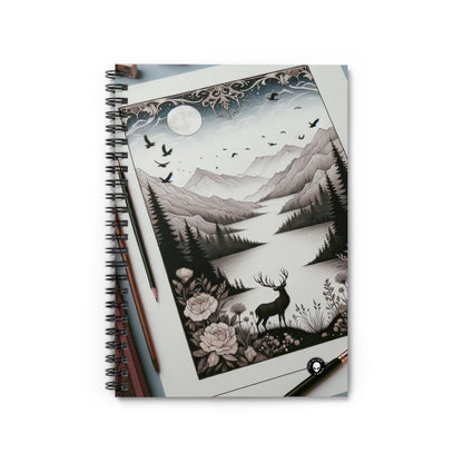 "Twilight Serenity: A Romantic Landscape" - The Alien Spiral Notebook (Ligne Lignée) Romantisme