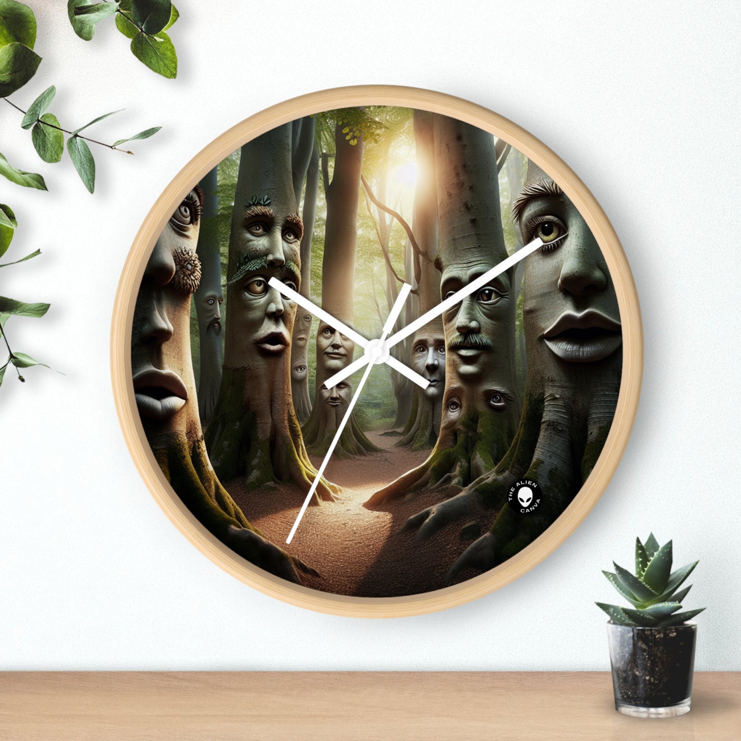 "Whispering Woods: Secrets of the Enchanted Forest" - The Alien Wall Clock