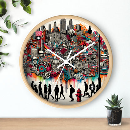 "Fantasy Fusion: A Vibrant Mural of Mythical Creatures" - The Alien Wall Clock Street Art