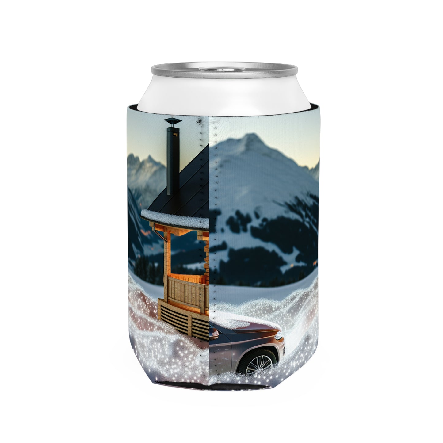 "Winter Hideaway" - The Alien Can Cooler Sleeve Photorealism Style